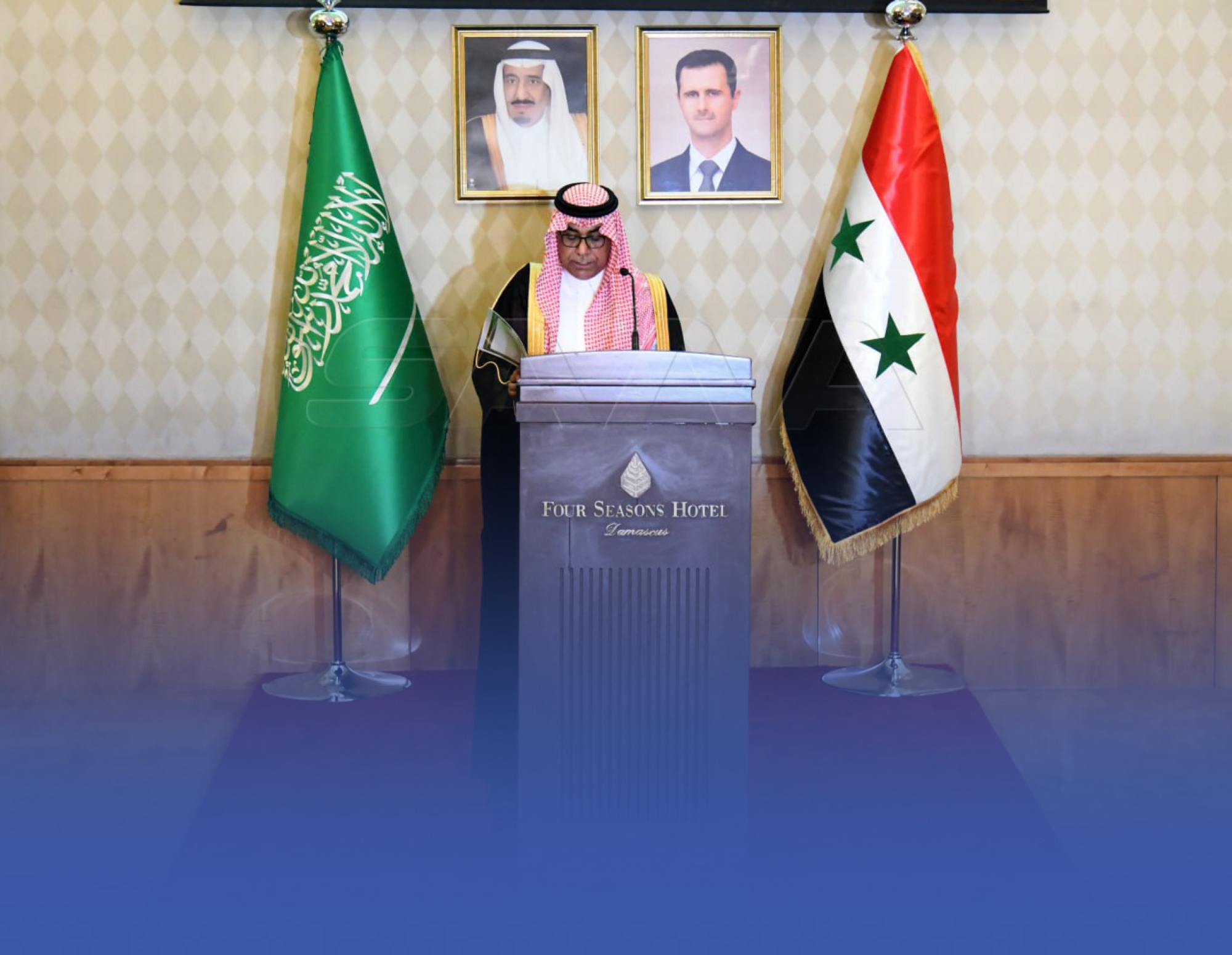 سفارة المملكة بسوريا تحتفل بإعادة افتتاحها