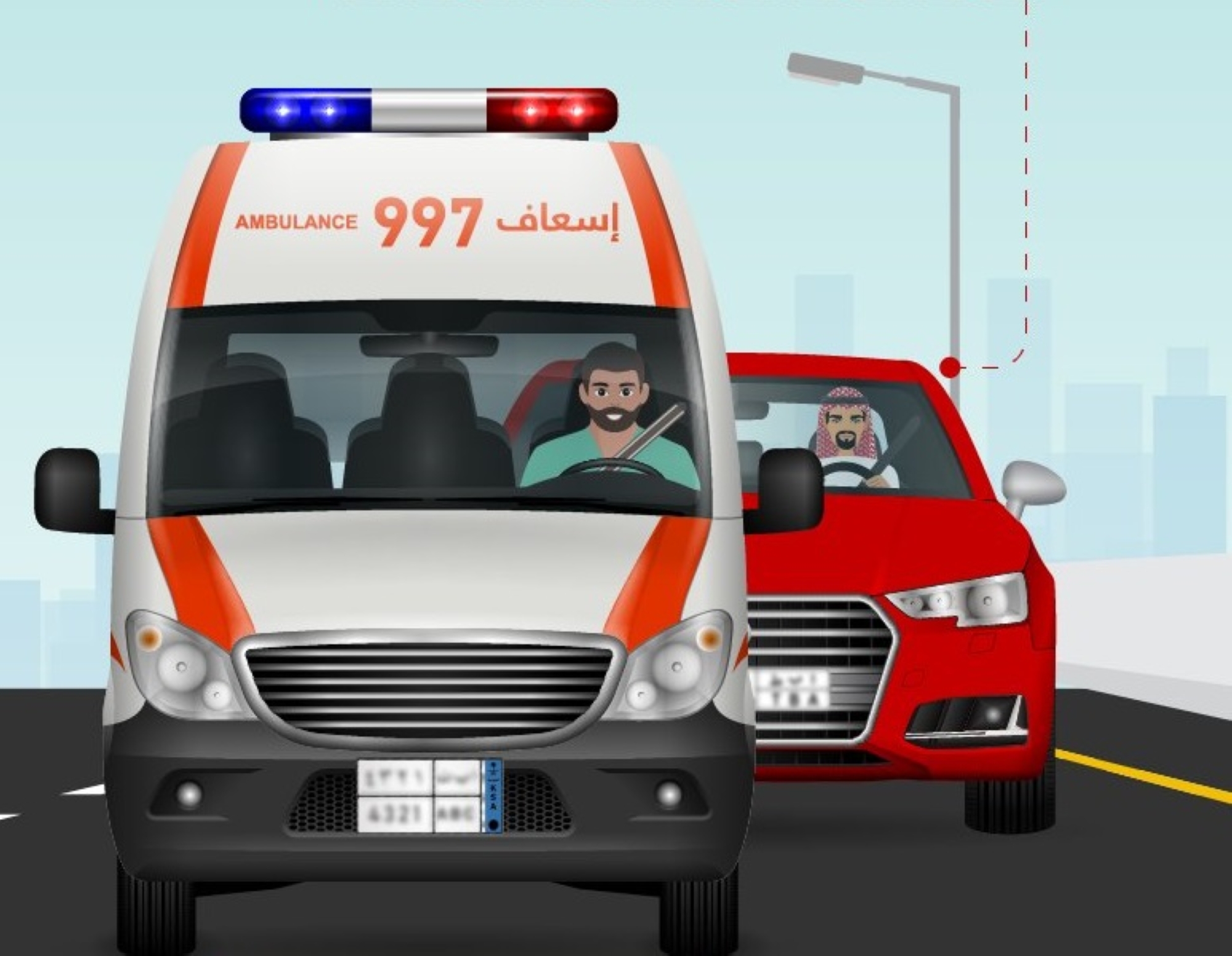 "المرور": ابتعدوا عن ملاحقة مركبات الطوارئ