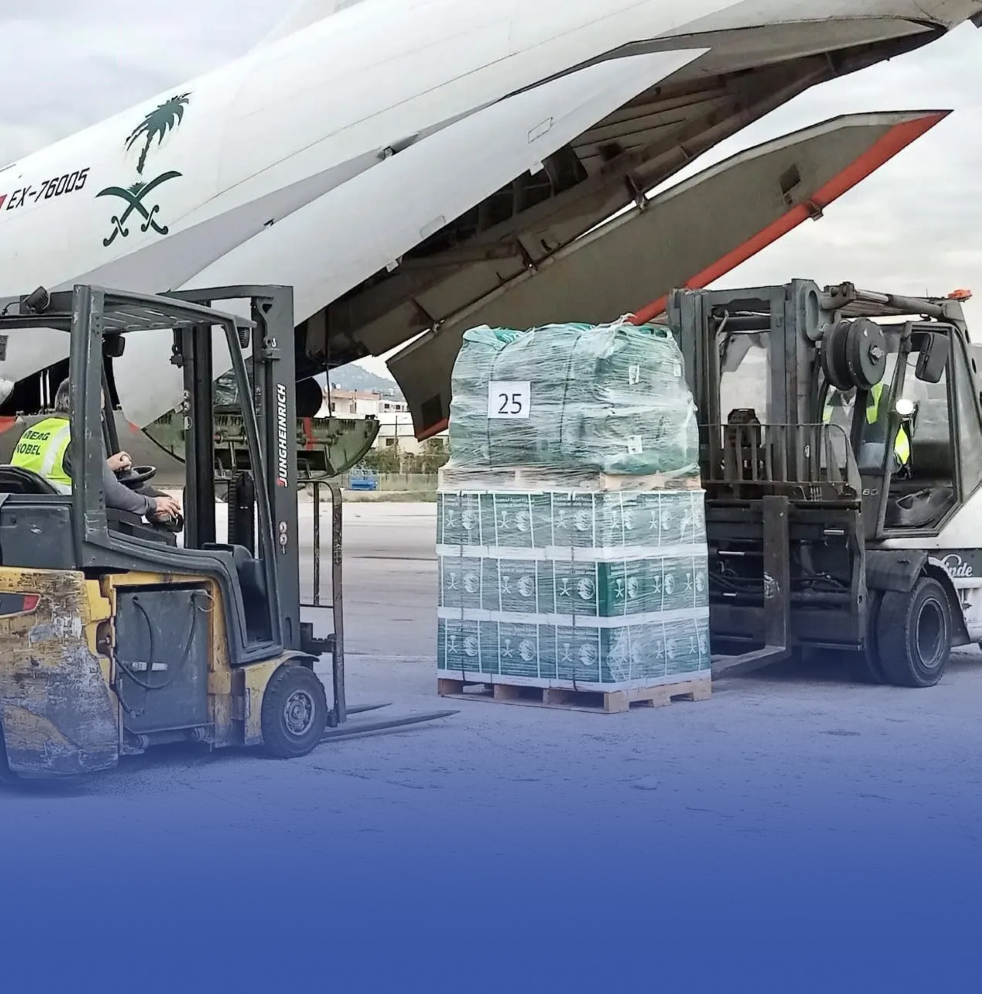 وصول الطائرة الإغاثية السعودية الـ 25 إلى لبنان