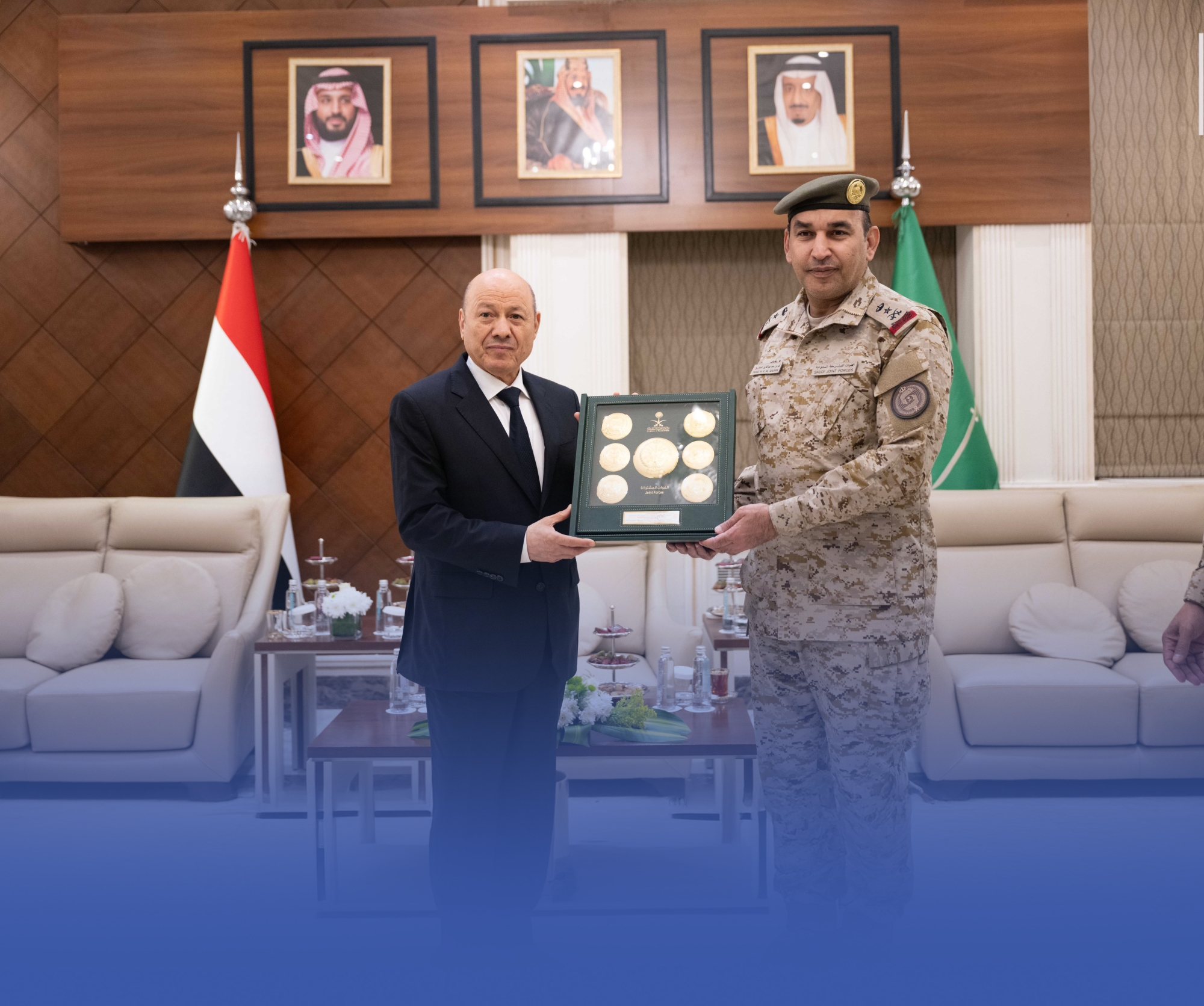 السلمان يبحث مع العليمي دعم الجيش اليمني