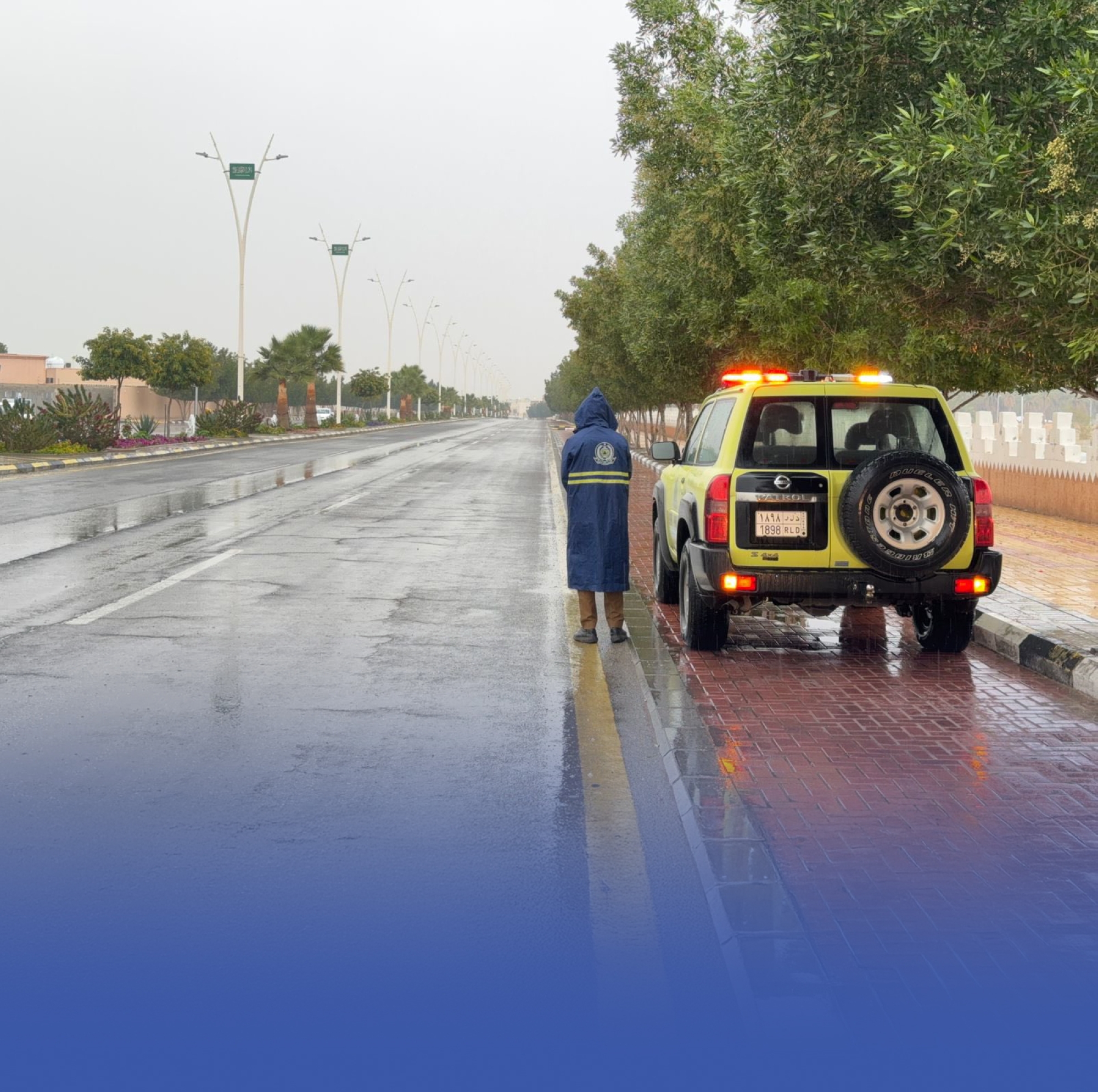 الدفاع المدني يتابع الحالة المناخية ويدعو للابتعاد عن الأودية
