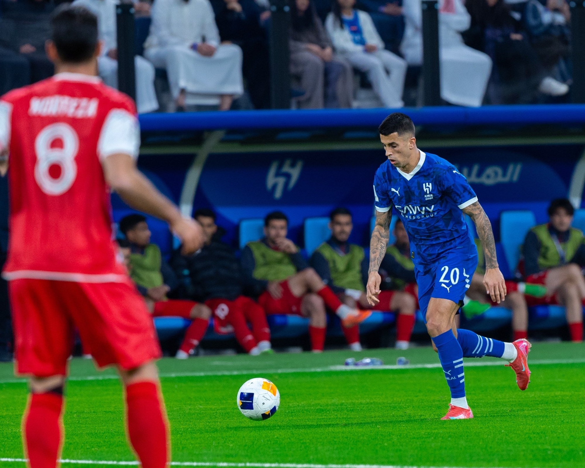 كانسيلو يشكو من إصابة بعد تعادل الهلال مع ضمك