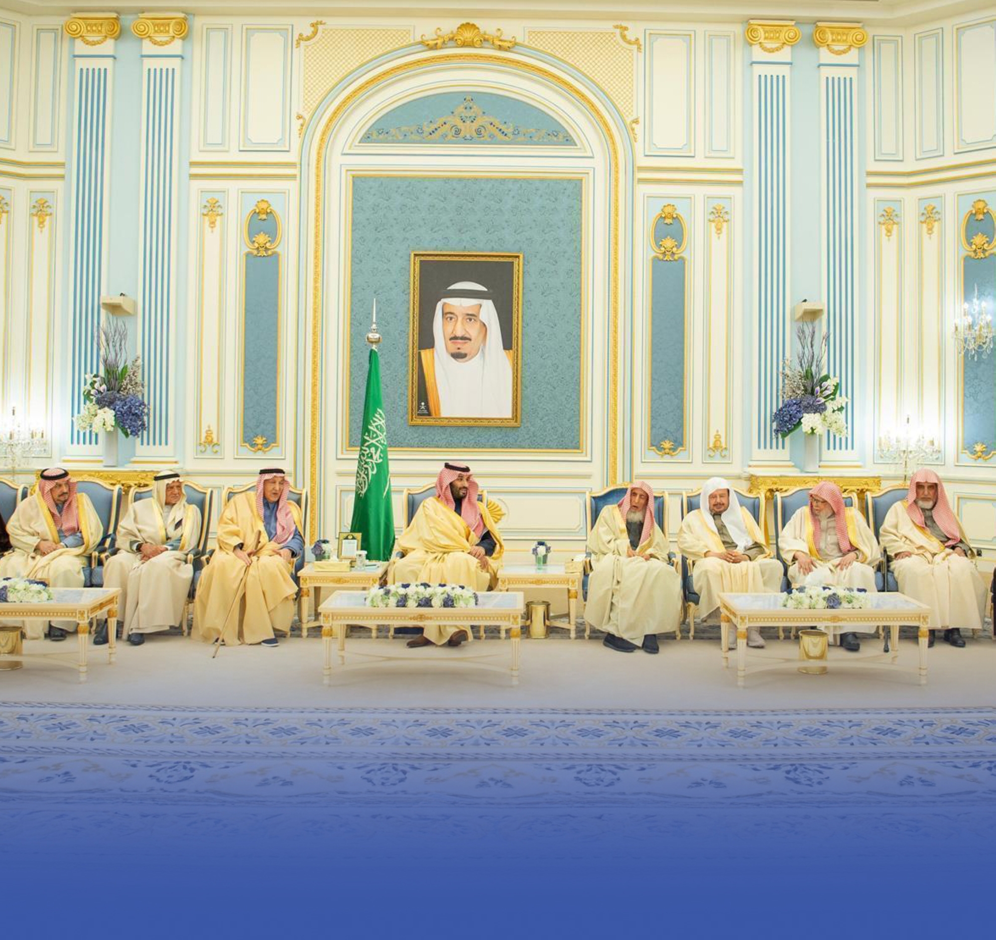 ولي العهد يستقبل المهنئين بحلول شهر رمضان