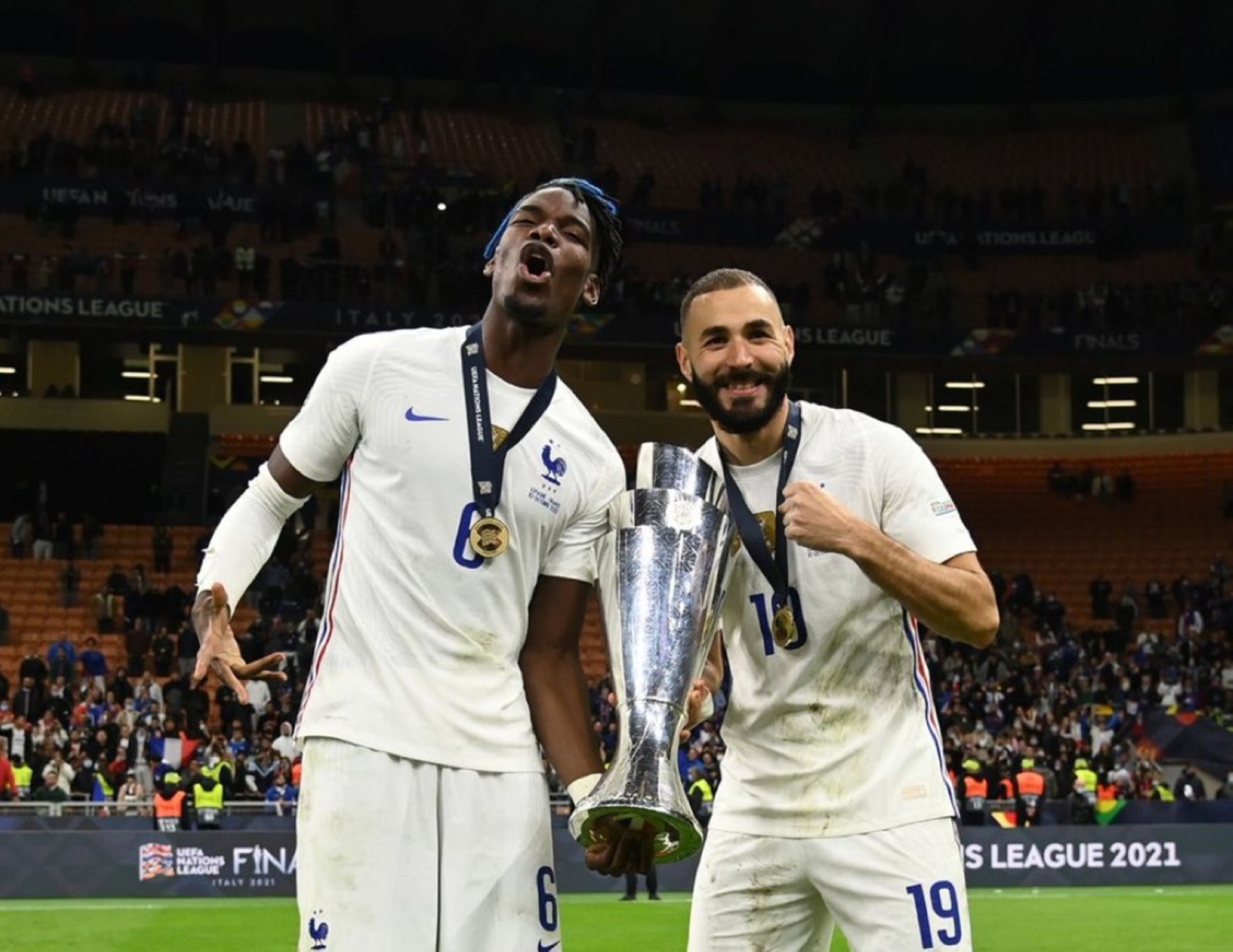 بنزيما يتوسط لانتقال بوغبا إلى الاتحاد