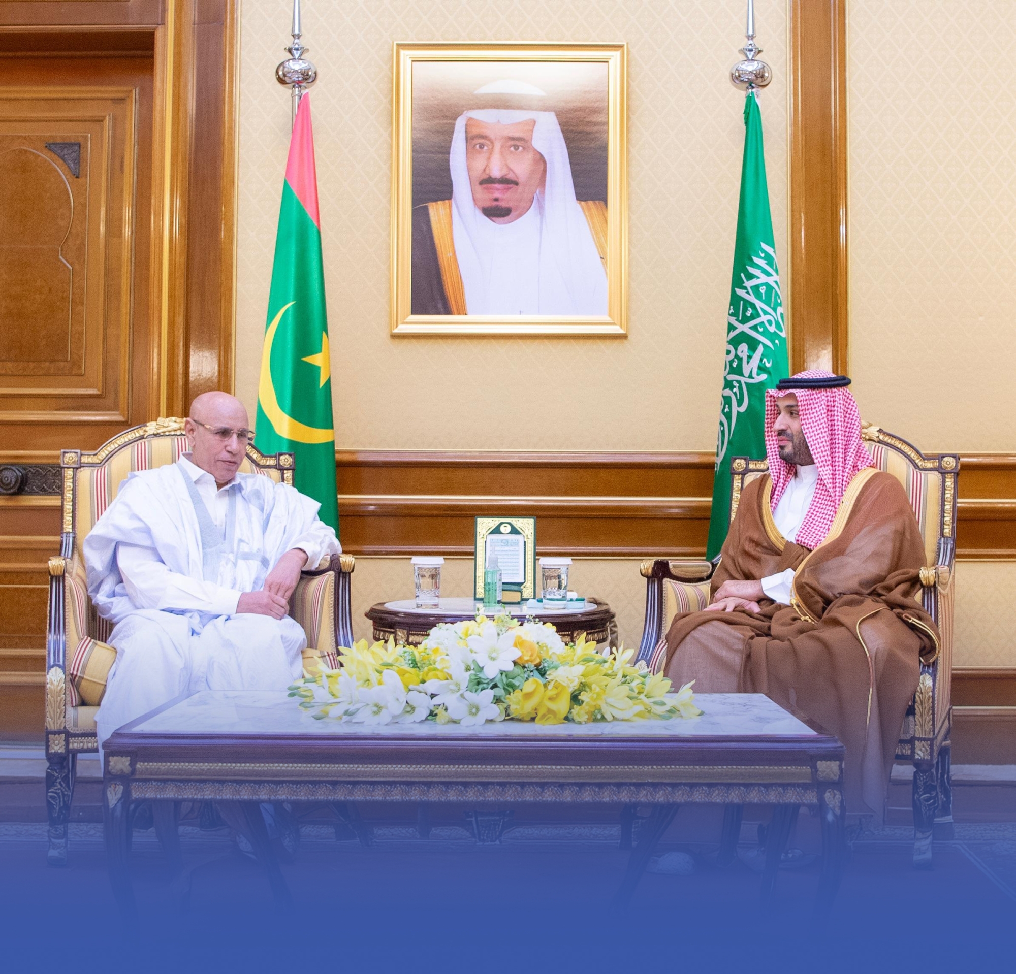 ولي العهد يبحث مع رئيسَيْ موريتانيا والمالديف آفاق التعاون