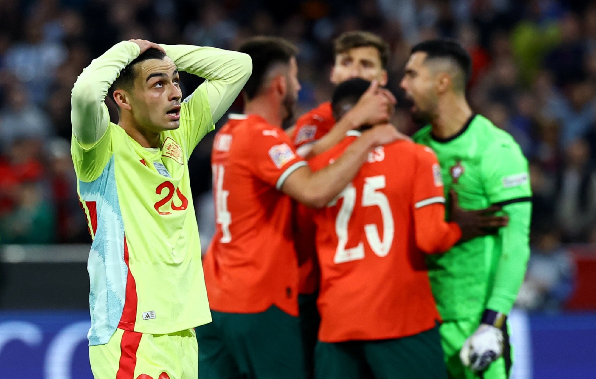 البرتغال تفوز على إسبانيا وتتوج بدوري الأمم الأوروبية