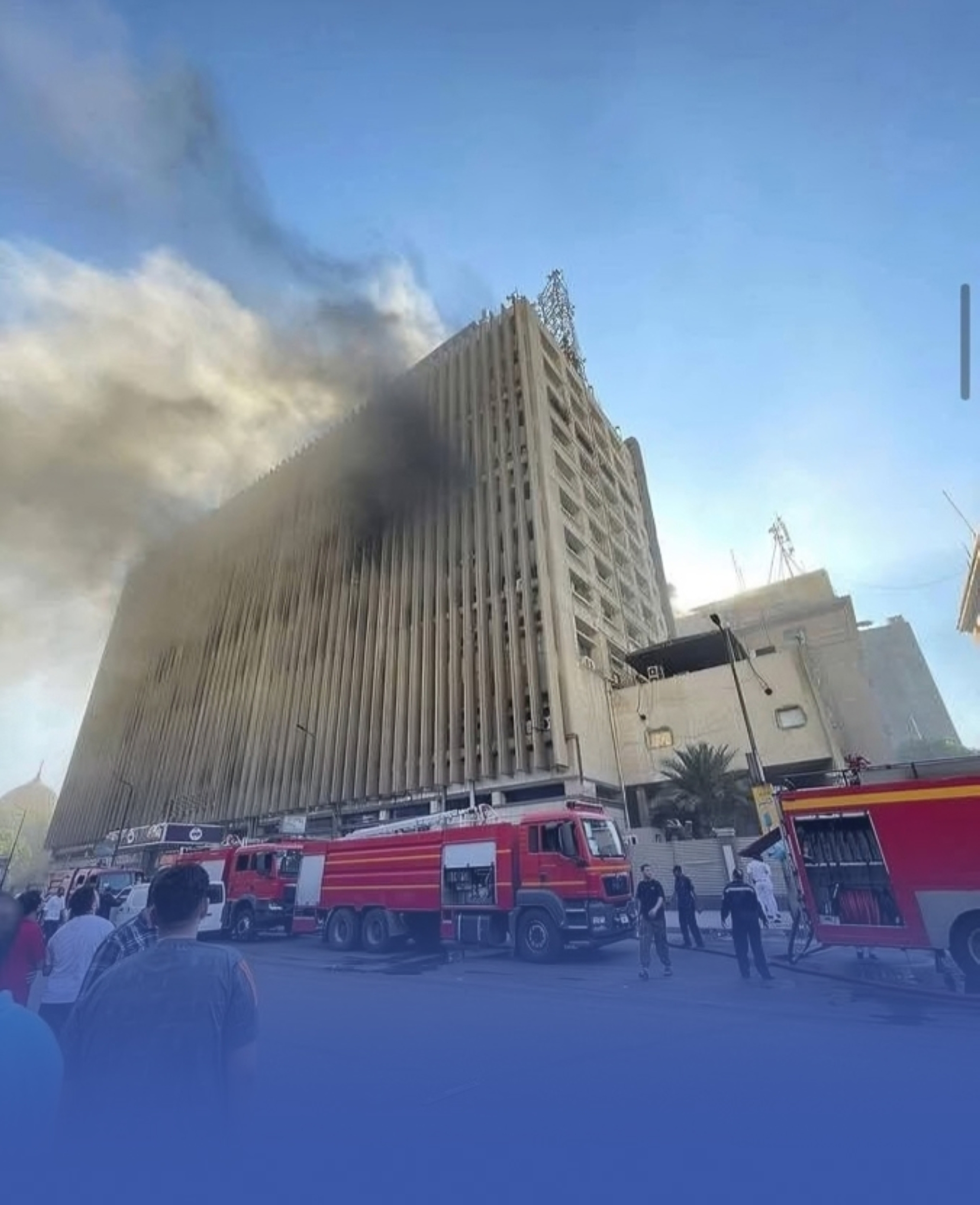 حريق هائل في سنترال يؤثر على خدمات الاتصالات بالقاهرة