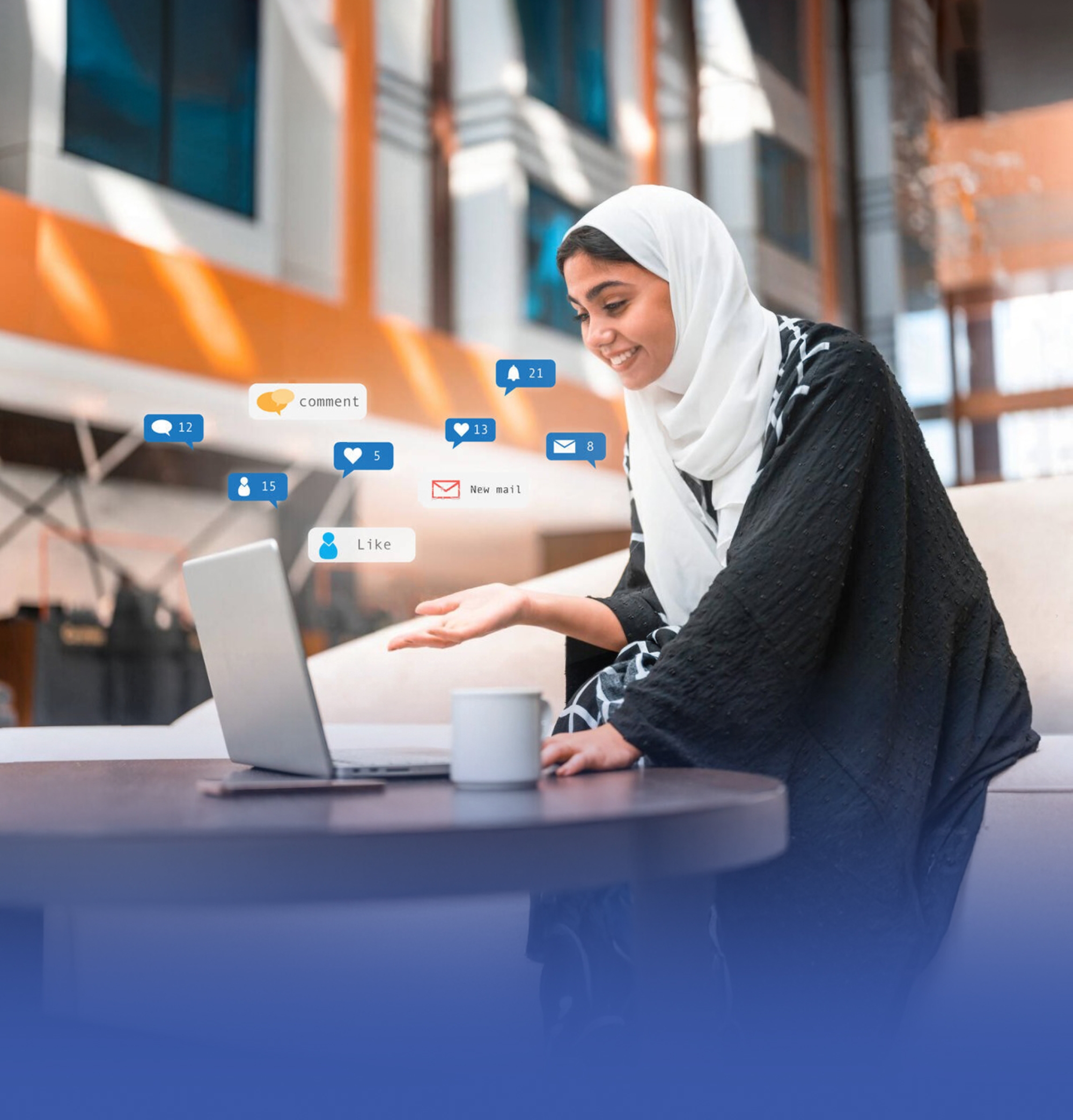 58 % من المنشآت تستخدم وسائل التواصل الاجتماعي