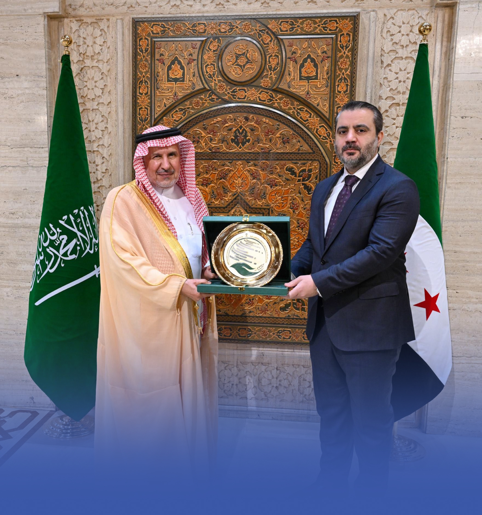 الربيعة يناقش مع الشيباني المساعدات السعودية لسوريا