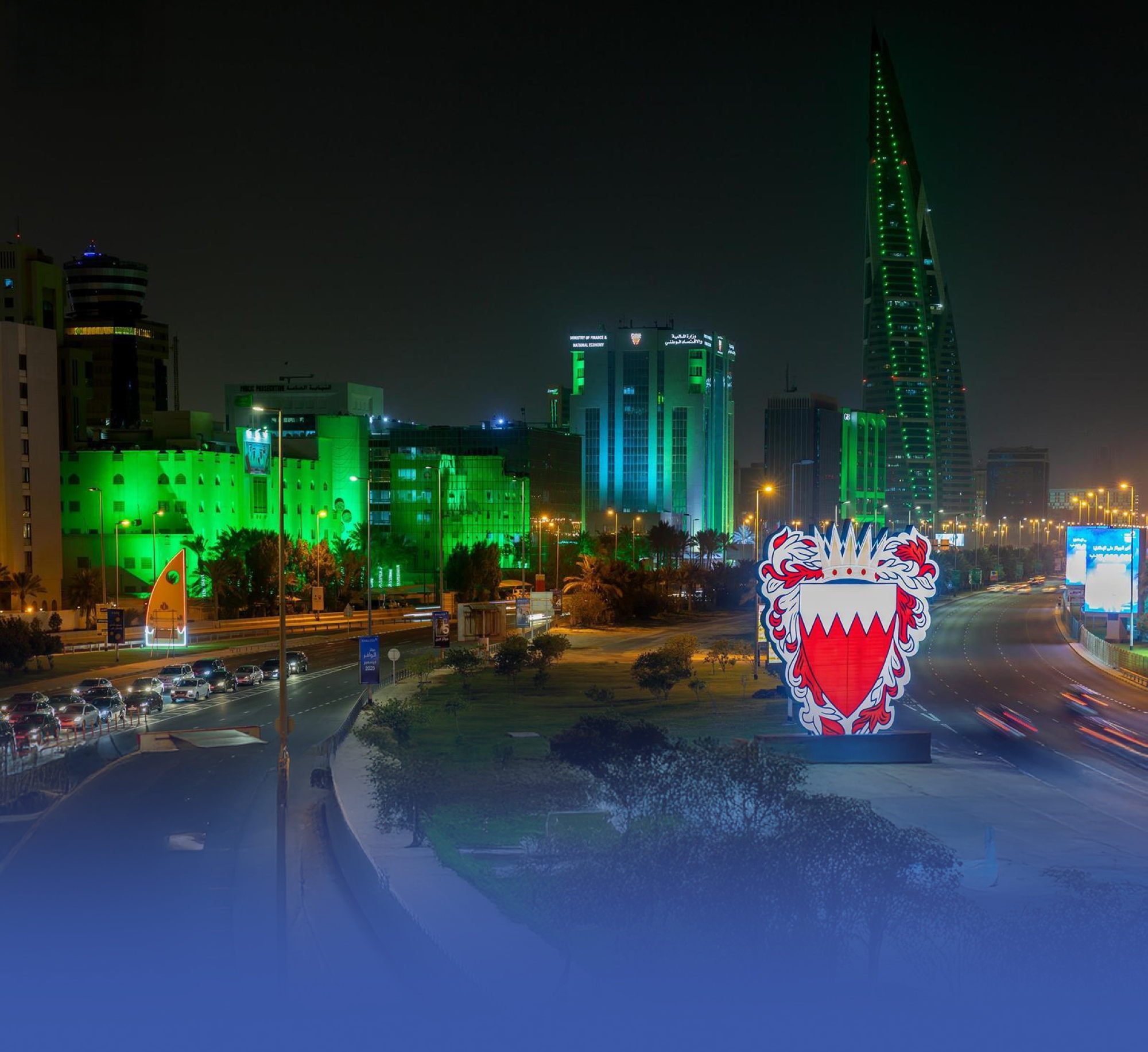البحرين تتزين بالأخضر احتفاءً باليوم الوطني