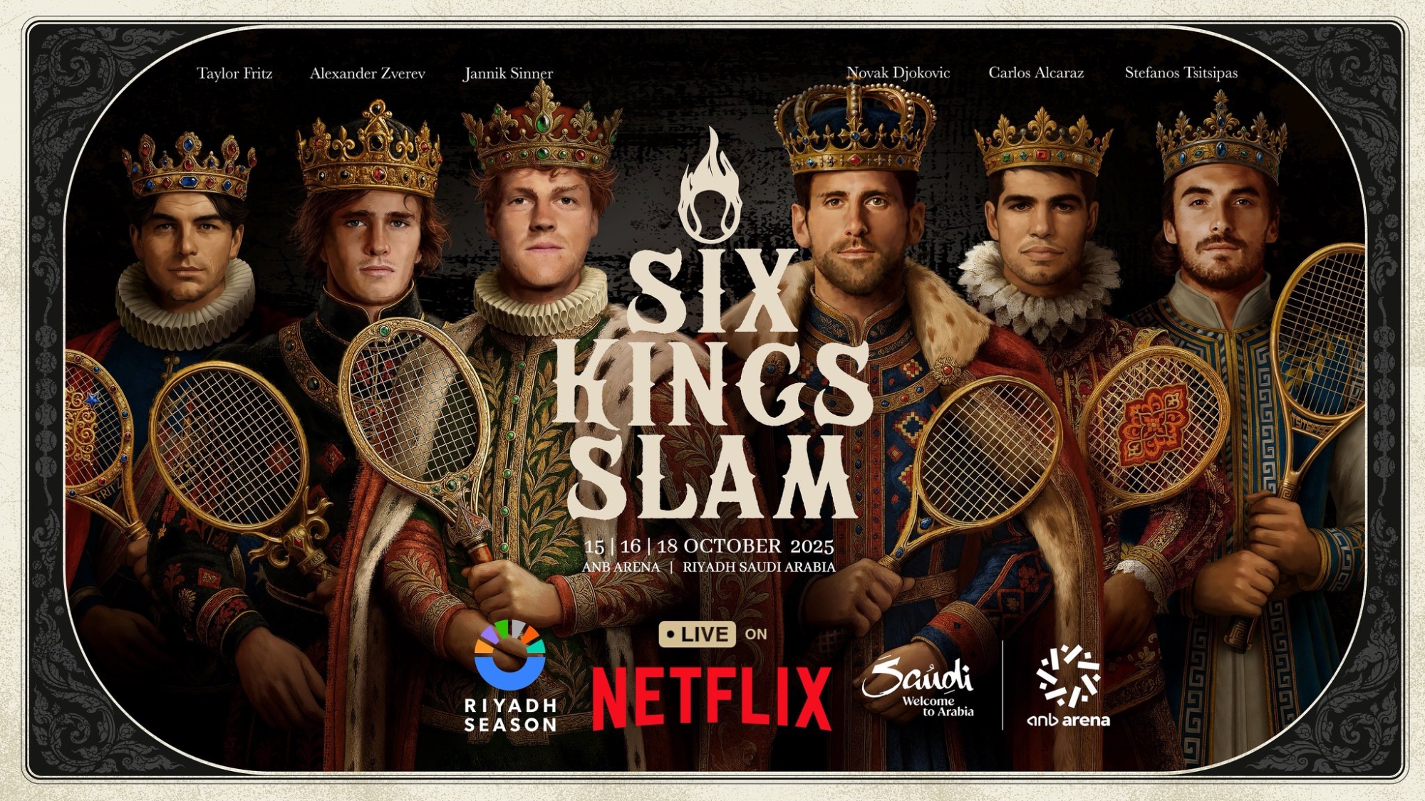 طرح تذاكر بطولة التنس العالمية "Six Kings Slam" في الرياض
