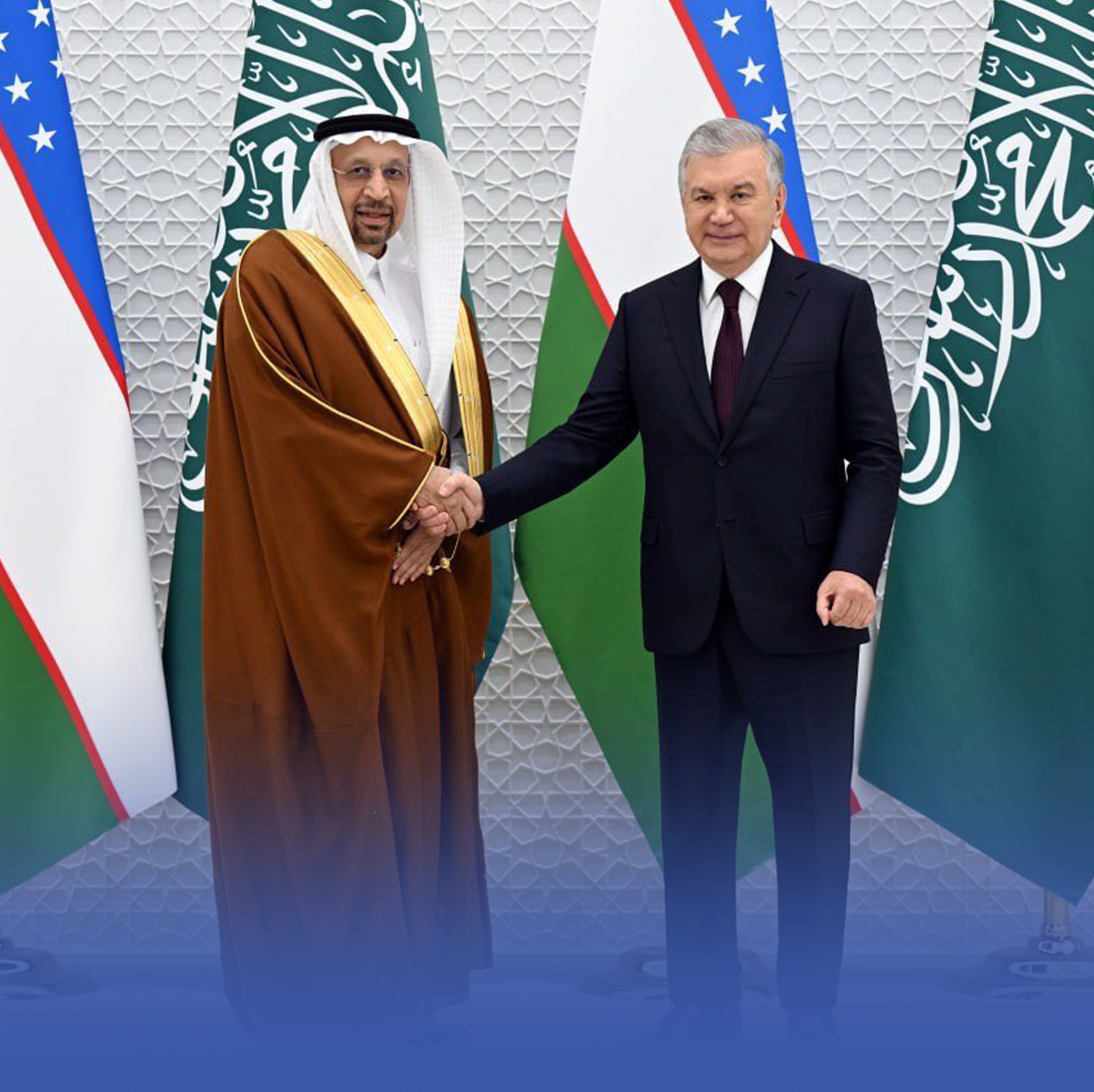 الفالح يبحث الشراكات الاستثمارية النوعية مع رئيس أوزبكستان