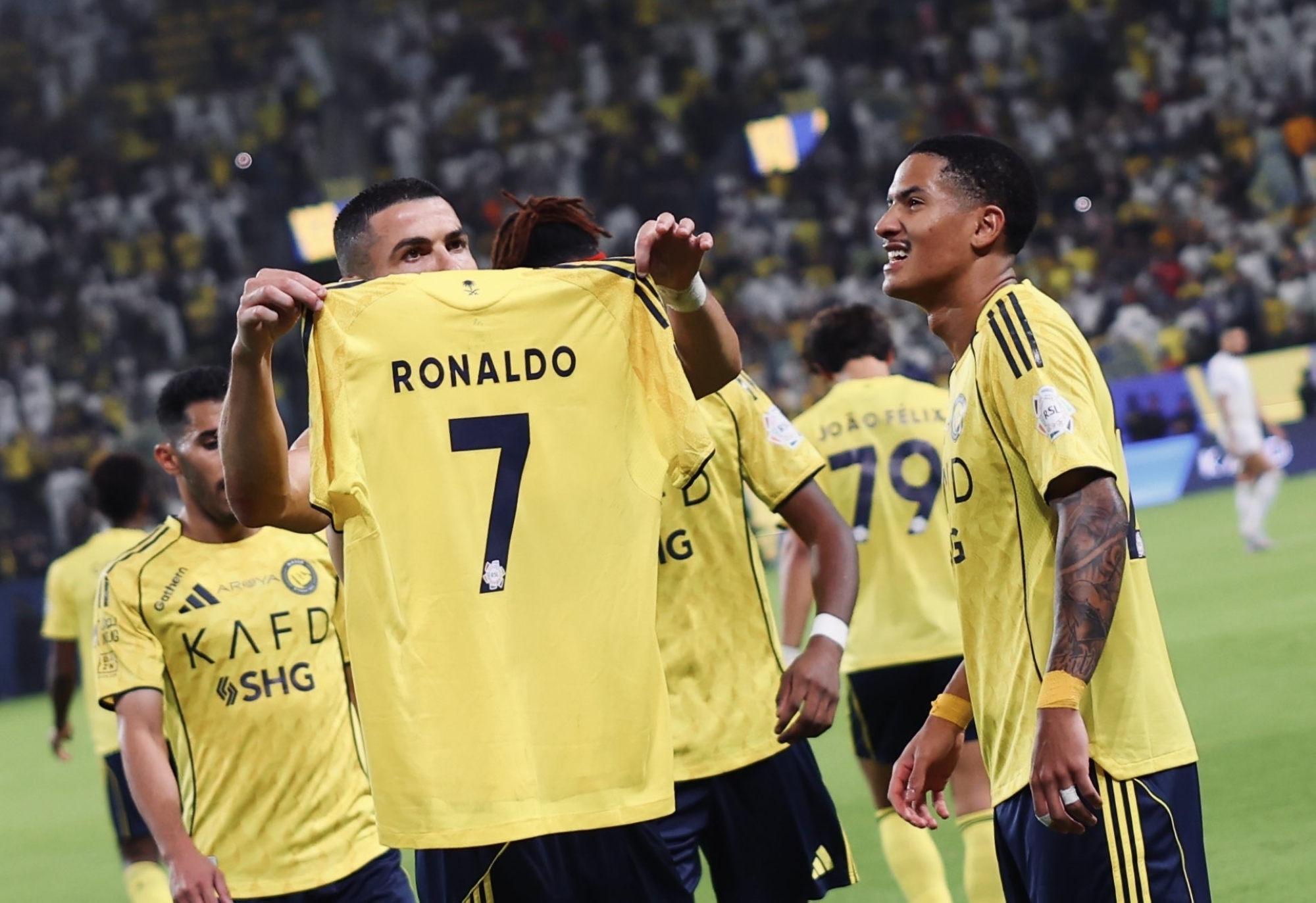 رونالدو خارج مباراة النصر وغوا الهندي