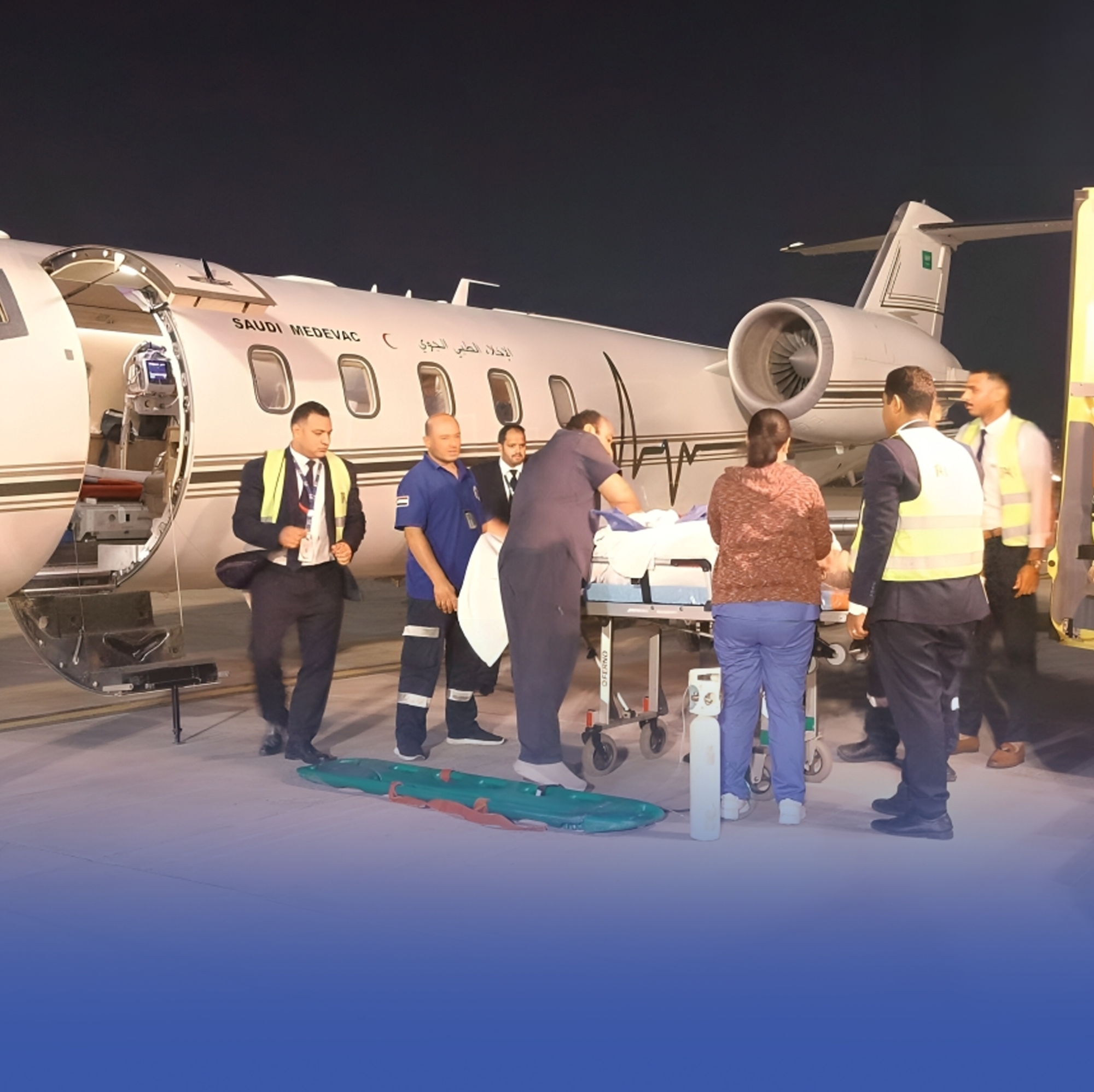 إخلاء طبي لمواطن من مصر إلى المملكة