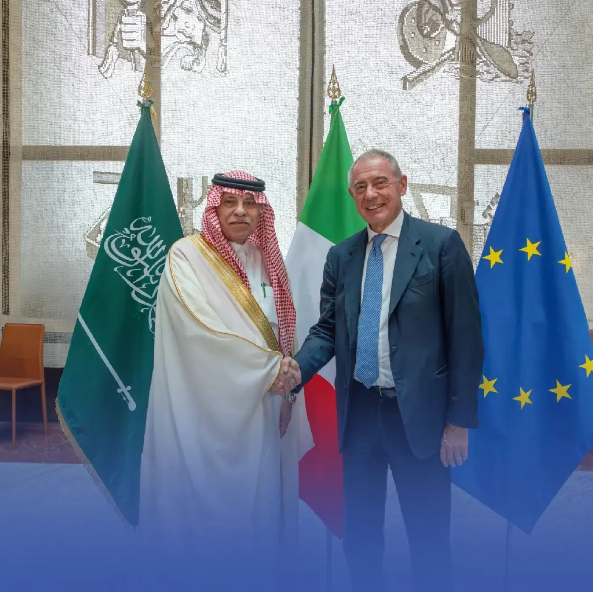 القصبي يبحث في روما تعزيز الشراكة الاقتصادية