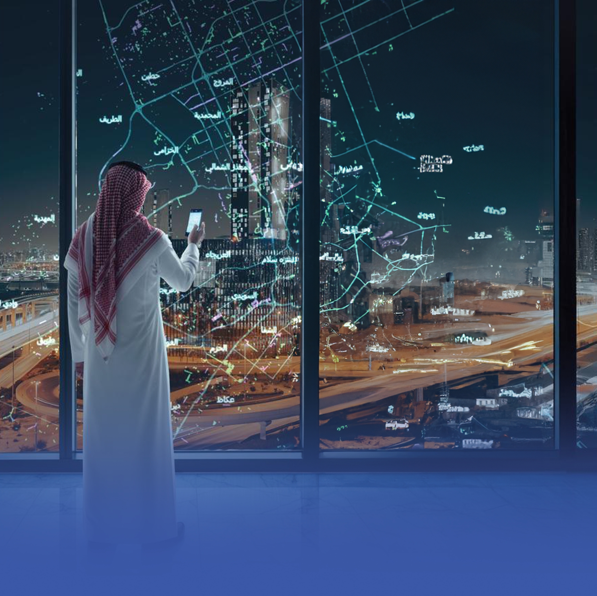 خريطة تفاعلية لمشاريع البنية التحتية في الرياض