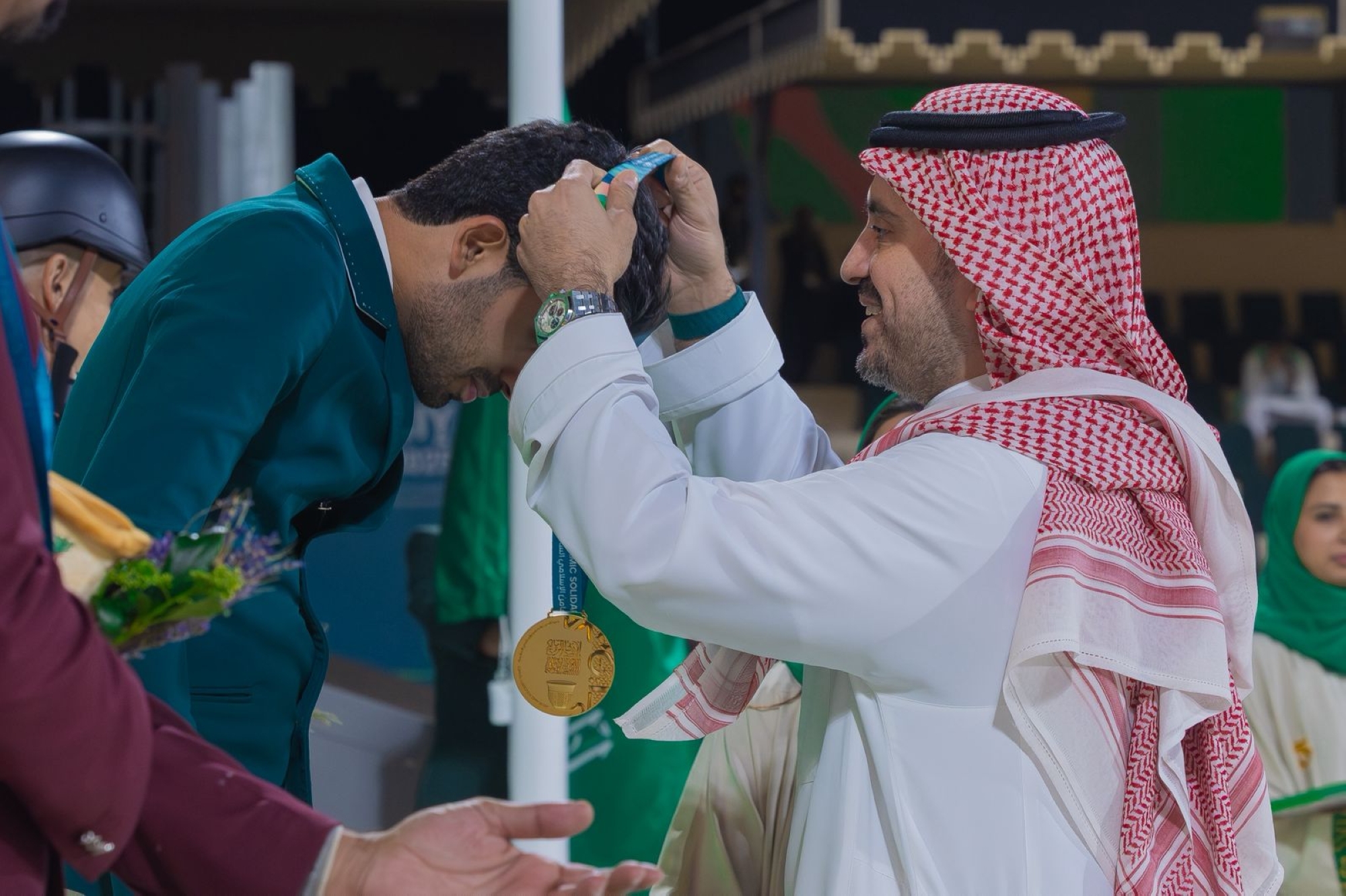 الفارس المبطي ينتزع ذهبية قفز الحواجز  بالتضامن الإسلامي
