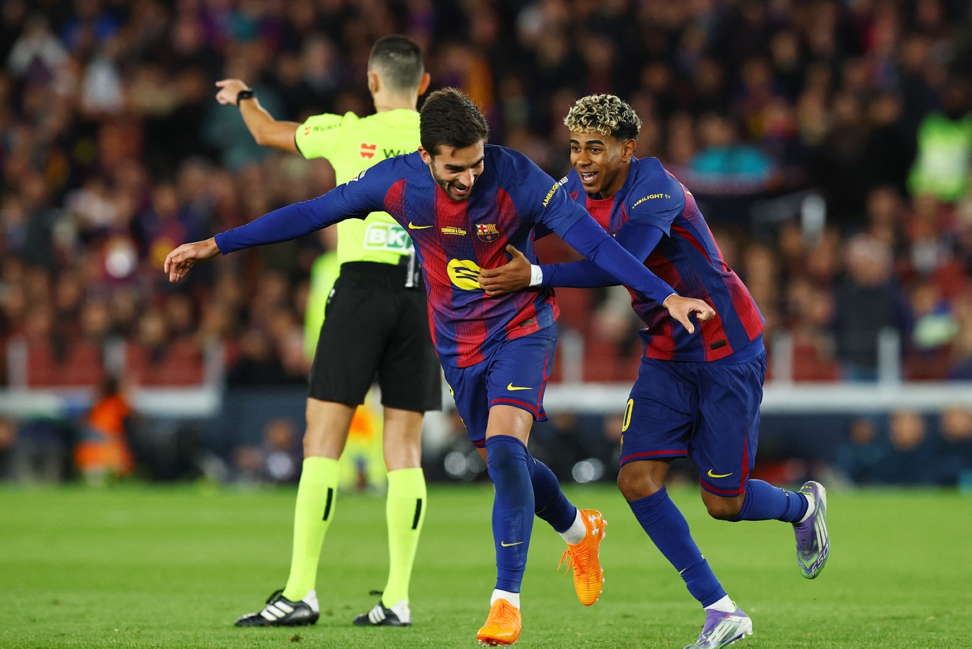 برشلونة يحتفل بعودته لكامب نو برباعية في مرمى بيلباو