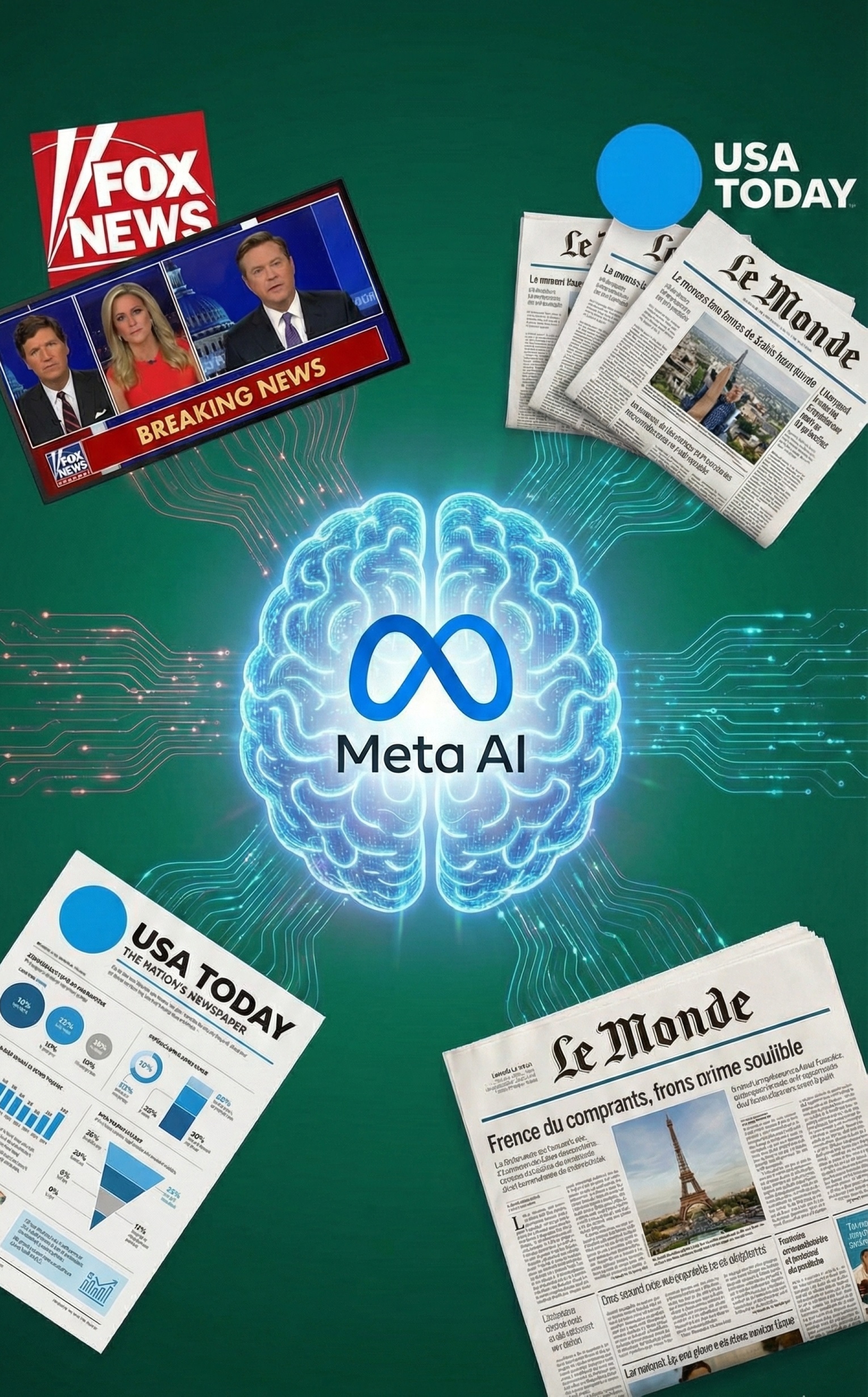 "Meta AI" تستغل المحتوى الإخباري للرد على المستخدمين
