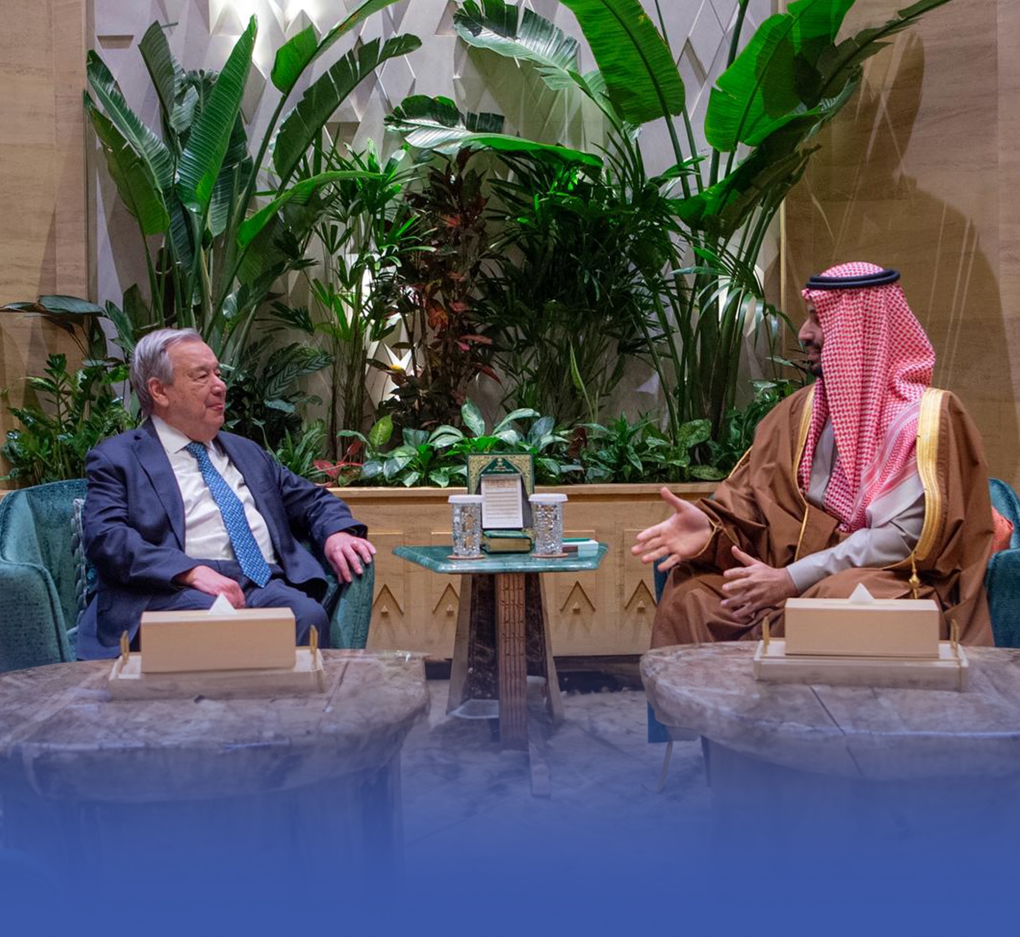 ولي العهد يلتقي رئيس إريتريا والأمين العام للأمم المتحدة