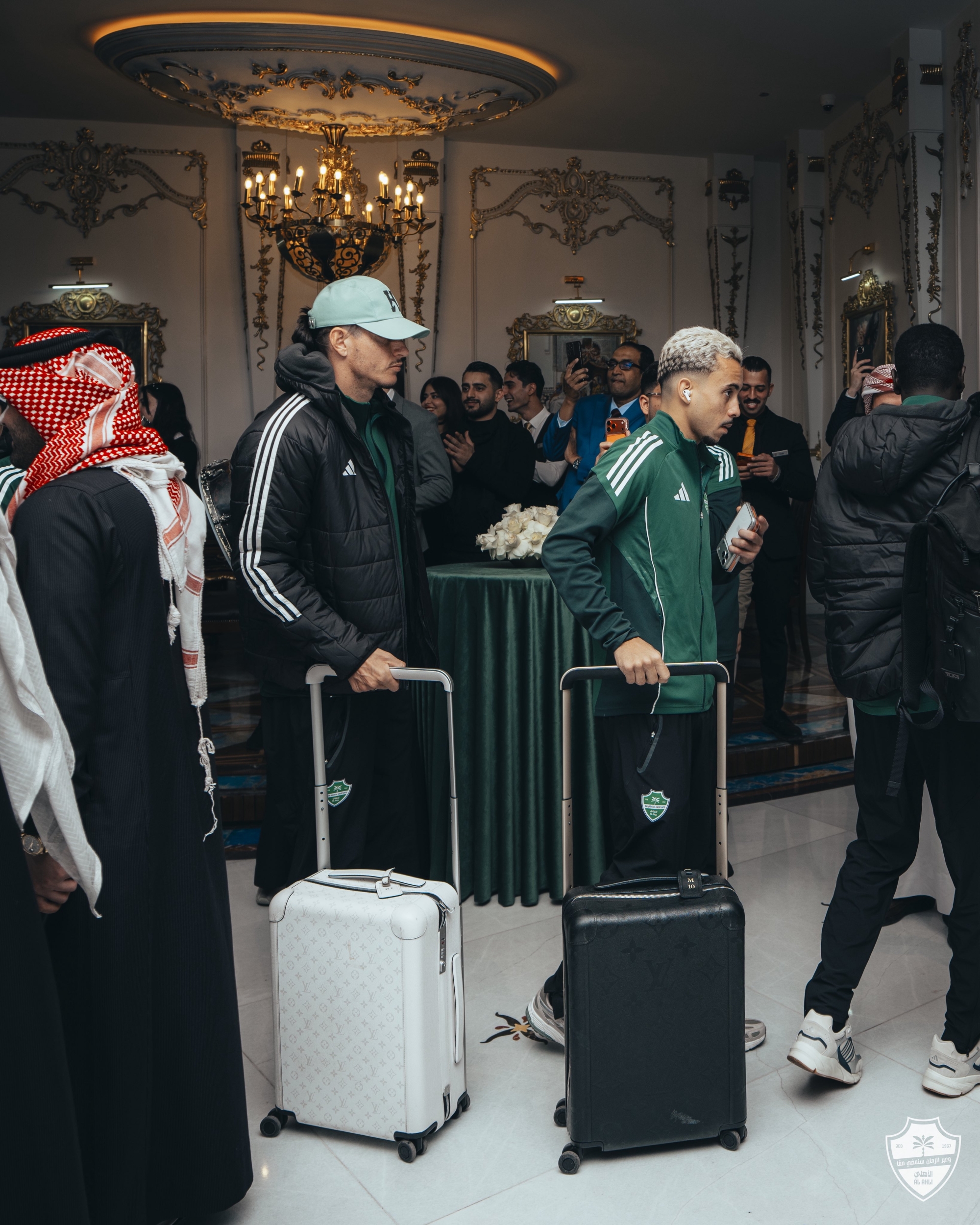 بـ"العرضة السعودية".. استقبال حافل للأهلي في بغداد