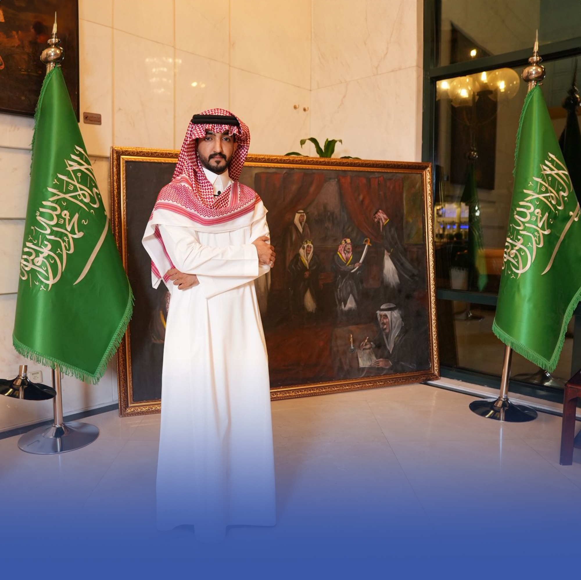 فنان يجمع ملوك السعودية في "غرفة الحكم"