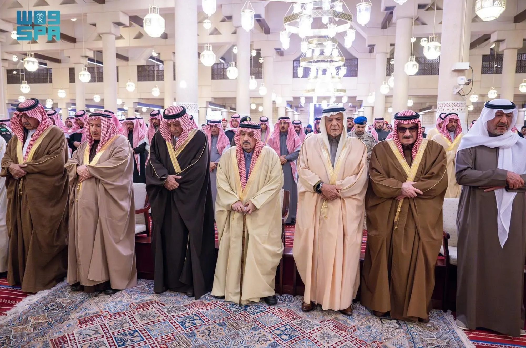 صلاة الميت على الأمير بندر بن عبدالله والأميرة موضي بنت عبدالله