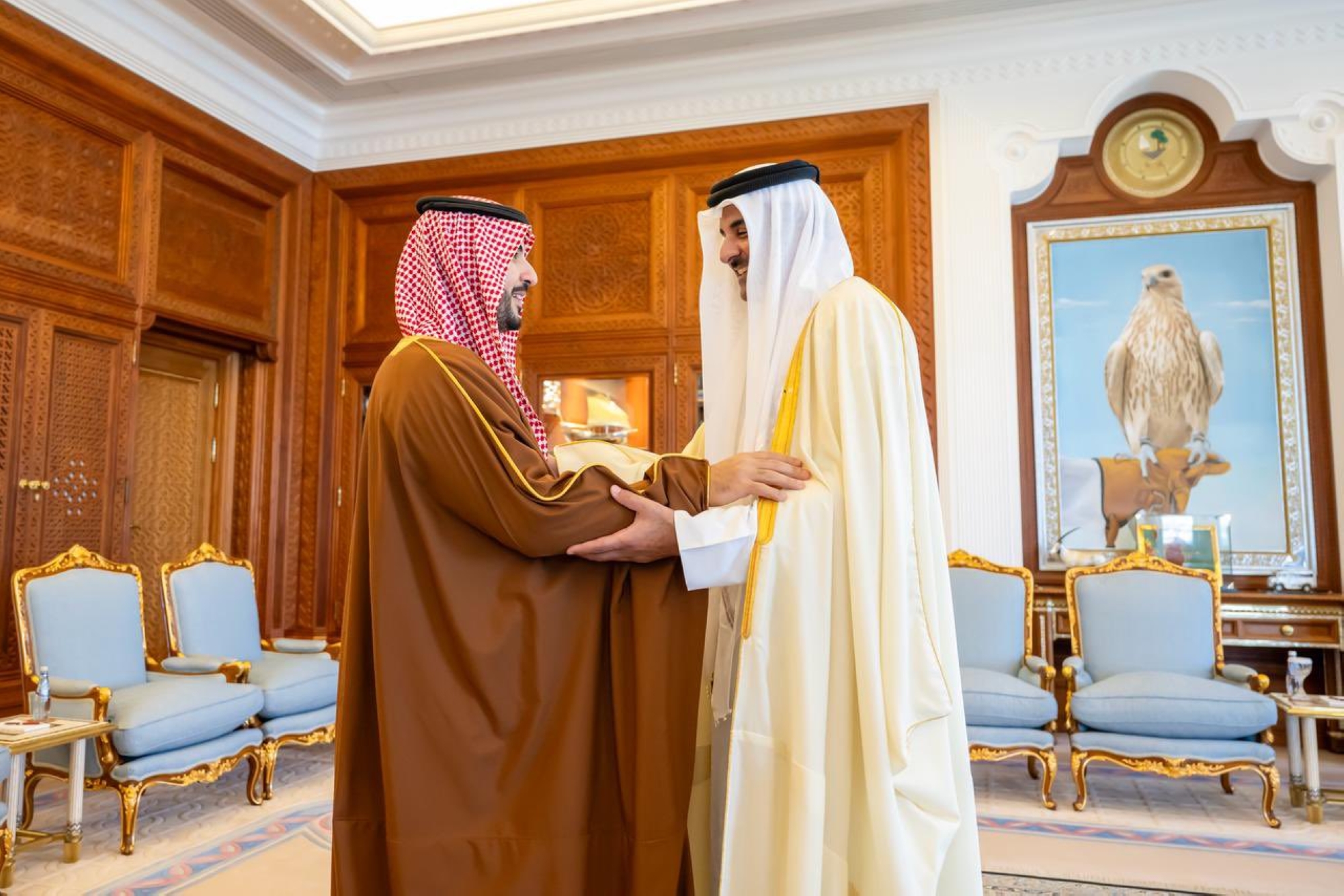 وزير الدفاع يبحث مع أمير قطر تطورات الأوضاع الإقليمية