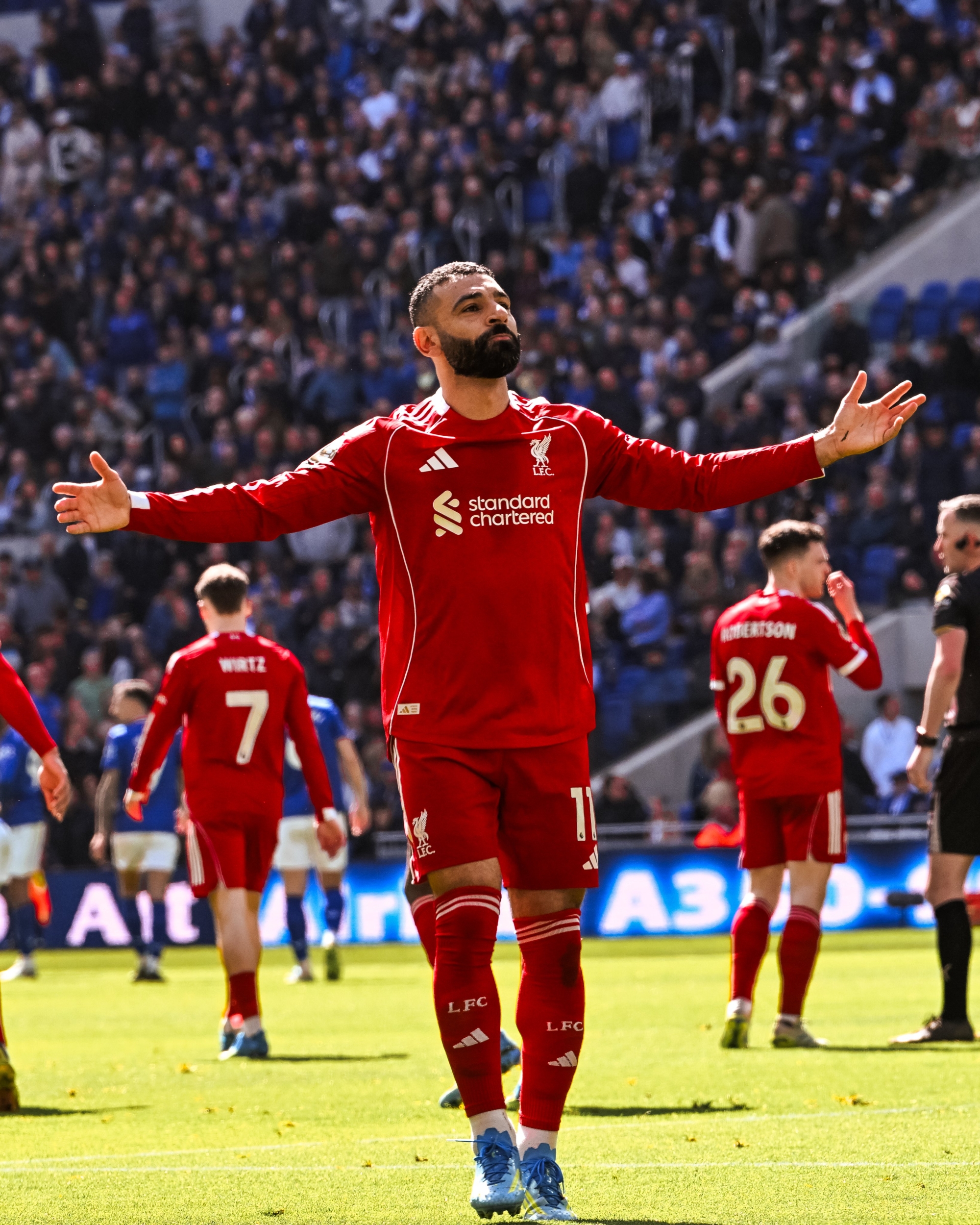 صلاح يعادل رقم جيرارد كأفضل هداف لقمة مرسيسايد في الدوري الإنجليزي