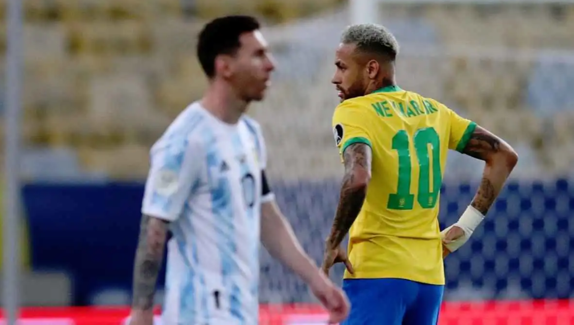 ميسي يدعم تواجد نيمار في قائمة البرازيل بالمونديال