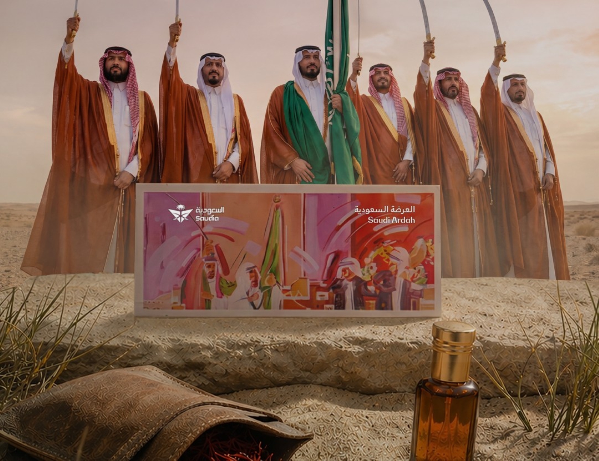 "الخطوط السعودية" تطلق مناديل بروائح مستوحاة من التراث