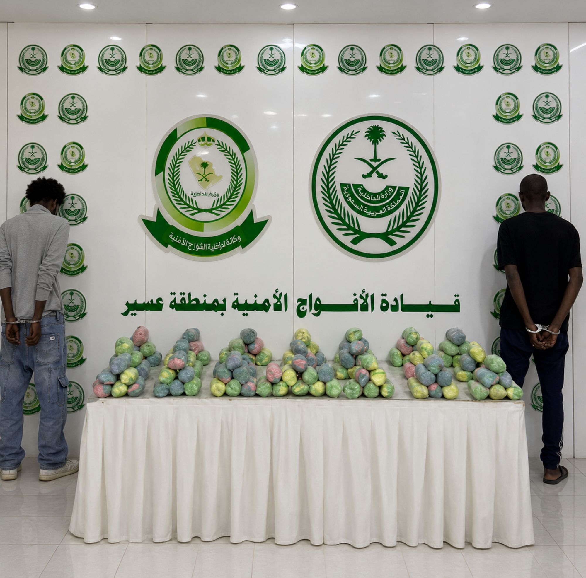 ضبط إثيوبيين هربا 24 كجم من القات بعسير