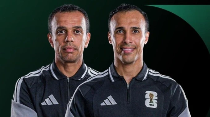 الطريس والعبكري ضمن طاقم تحكيم مباراة إنجلترا والكونغو  