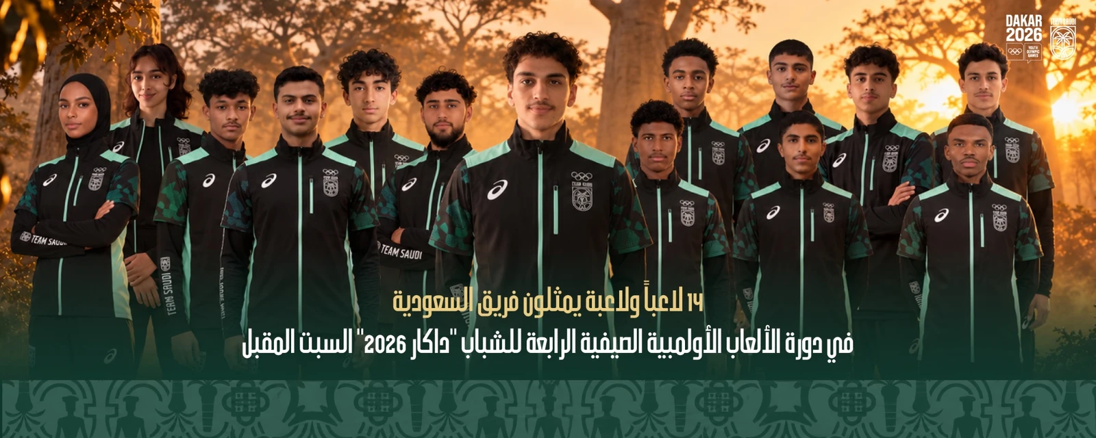 14 لاعبًا ولاعبة يمثلون السعودية في أولمبياد الشباب "داكار 2026"