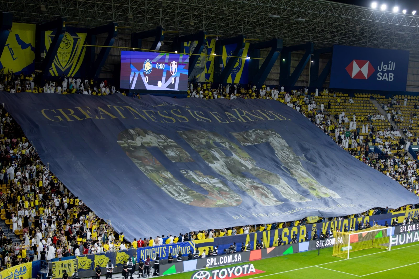 جماهير النصر توجه رسالة دعم خاصة إلى رونالدو 