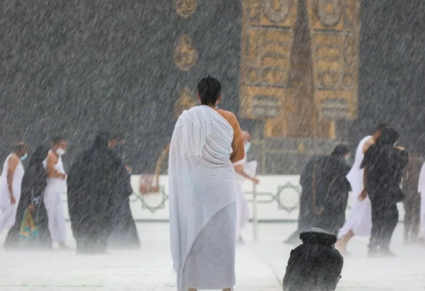 أمطار غزيرة على مكة المكرمة 