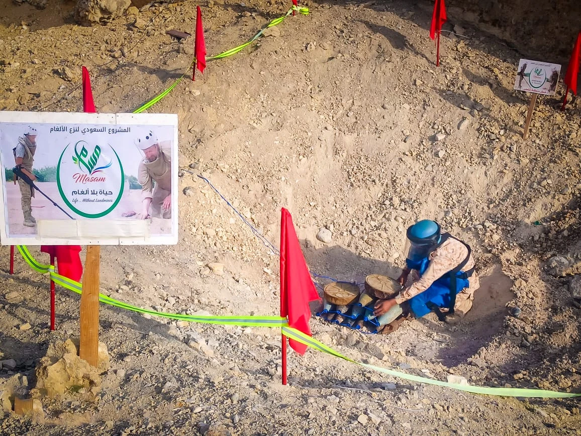 "مسام" يتلف 724 قطعة مخلفات حربية في المكلا