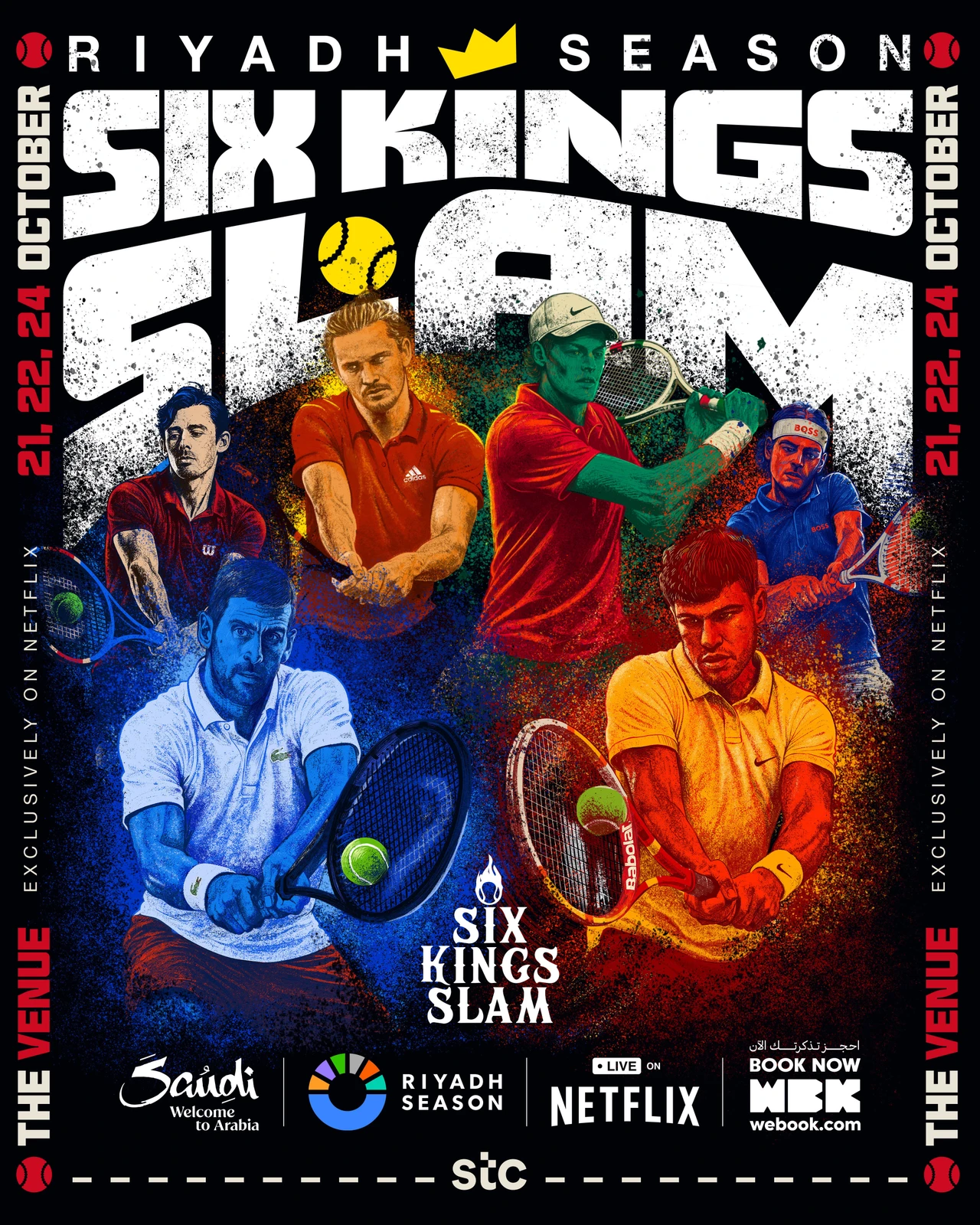 تركي آل الشيخ يعلن طرح تذاكر بطولة "Six Kings Slam"
