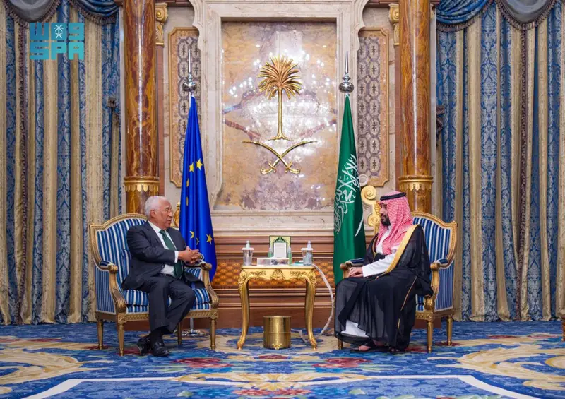 ولي العهد ورئيس المجلس الأوروبي يناقشان مستجدات الأوضاع