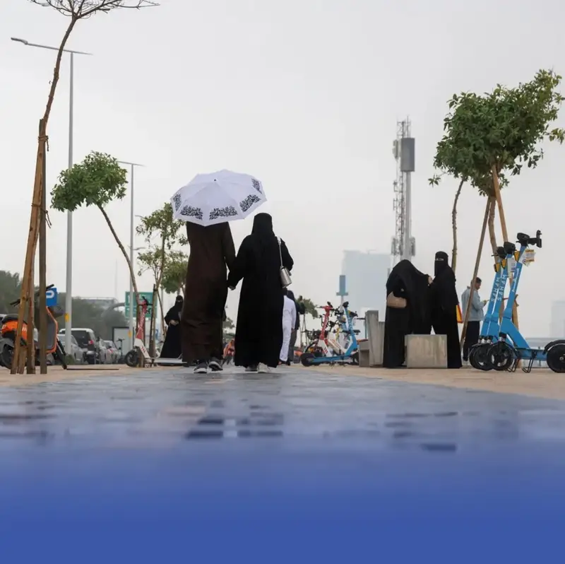 أمطار غزيرة ثاني أيام العيد على الأفلاج