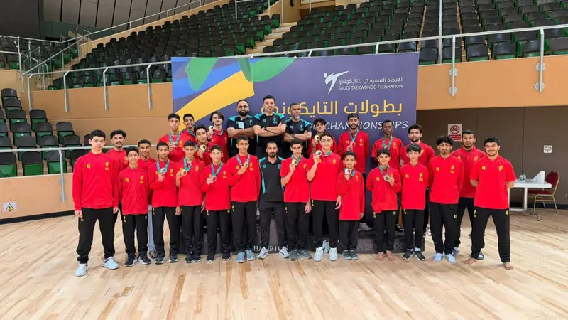 القادسية يحصد 15 ميدالية في كأس السوبر للتايكوندو