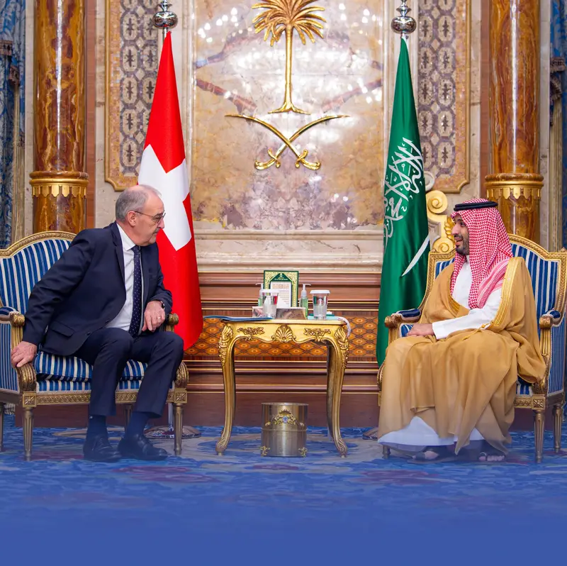 ولي العهد يبحث مع رئيس سويسرا تطوير التعاون بمختلف المجالات