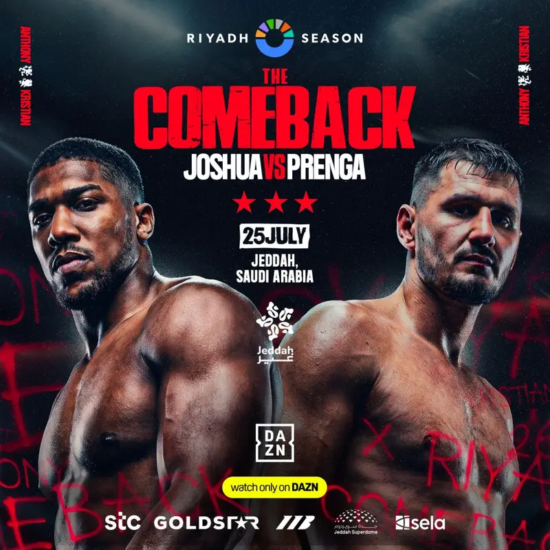 طرح تذاكر نزال "The Comeback"بين جوشوا وبرينغا في جدة
