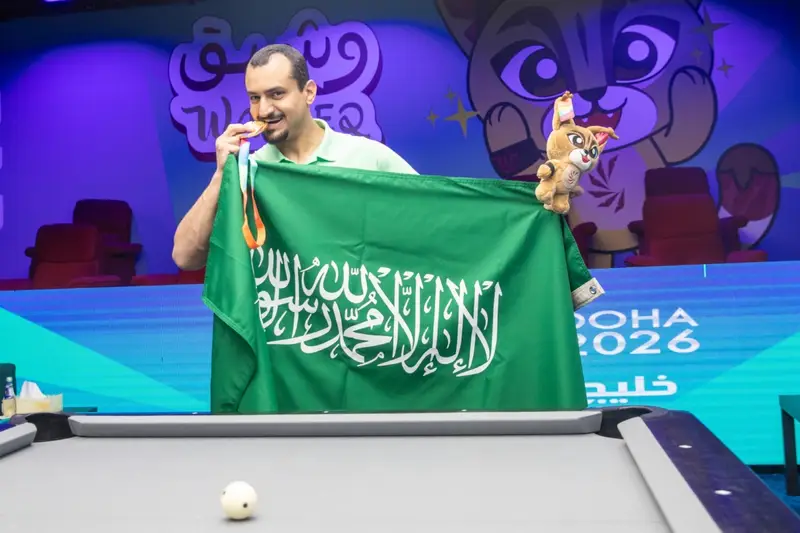 باعباد يحصد "ذهبية البلياردو" بالألعاب الخليجية