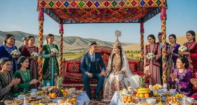 "الزواج الطاجيكي".. طقوس جماعية والعروس تستبدل فستانها 7 مرات