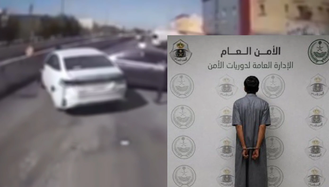 القبض على شخص سرق مركبة وصدم سيارات متوقفة بالرياض