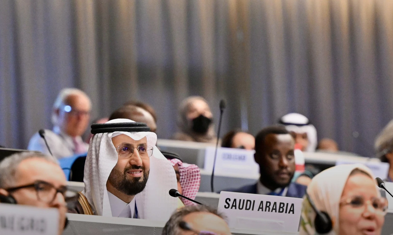 هشام الجضعي خلال مشاركته في أعمال الدورة الـ 49 لهيئة الدستور الغذائي 