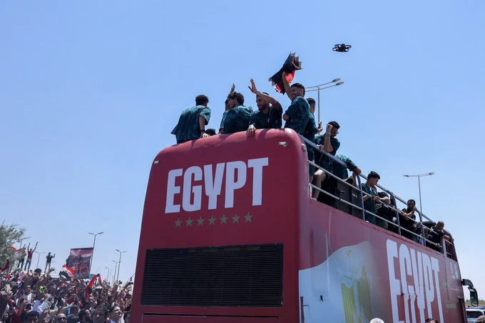 آلاف المصريين يحتفون بمنتخب بلادهم بعد أفضل مشاركة في تاريخ المونديال