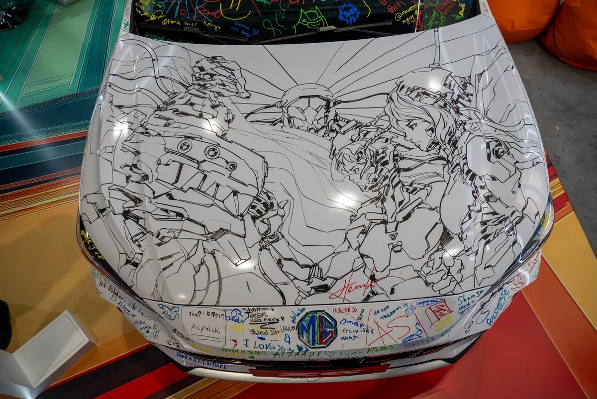 イラストはMEFCC期間中にライブで行われた。(提供)