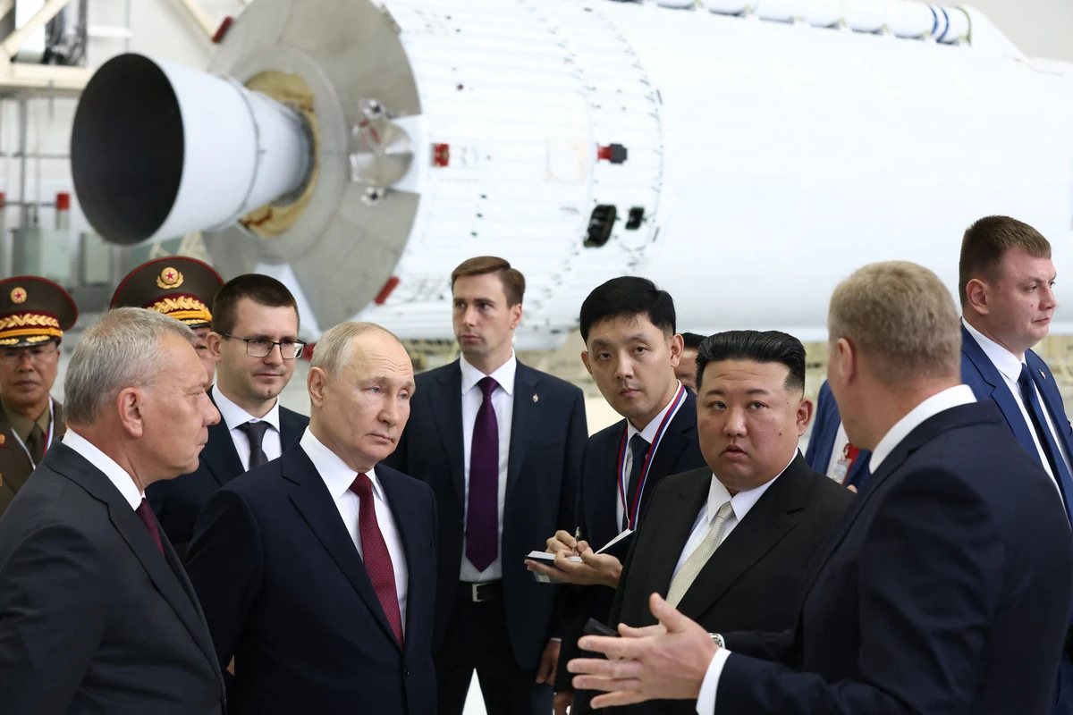 Putin gives Kim Jong Un tour of rocket launch center as leaders meet